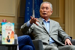 "Star Trek" star George Takei recalled his family's experience being put into an internment camp during World War II because of their Japanese heritage.
