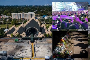 A collage of an Astroworld concert