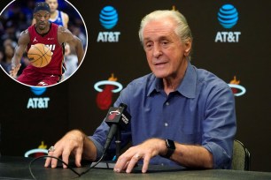 Pat Riley was not happy with Jimmy Butler's comments that the Heat would've beaten the Celtics if he wasn't hurt.