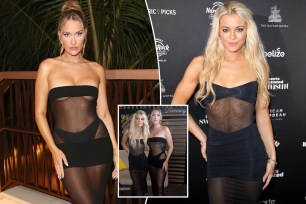 Livvy Dunne and Paige Spiranac match in sheer dresses at SI Swim event
