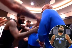 Jason Kidd made fun of Kyrie Irving and the rest of the Mavericks' missed free throws during their locker room huddle postgame.