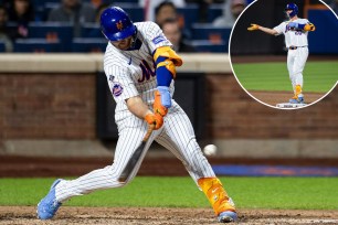 Pete Alonso entered as a pinch-hitter for the Mets on Thursday.