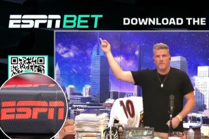 Pat McAfee couldn’t help but throw shade at ESPN Bet during a segment on the World Wide Leader on Thursday. 