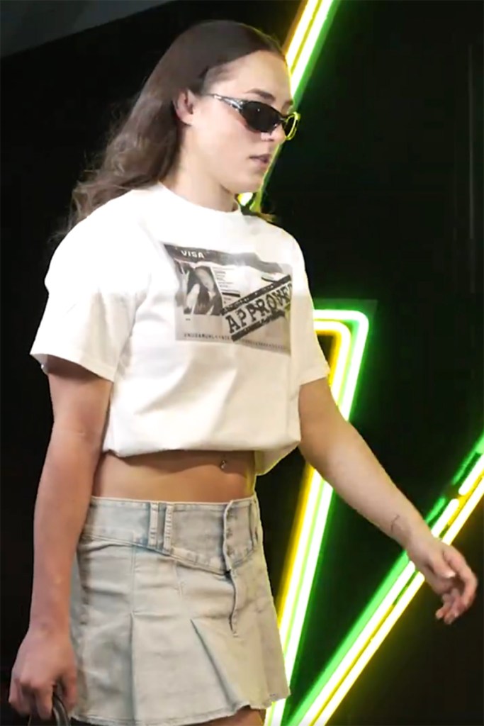 Seattle Storm rookie guard Nika Mühl arrives for a game against the Indiana Fever at Climate Pledge Arena in Seattle on May 22, 2024.