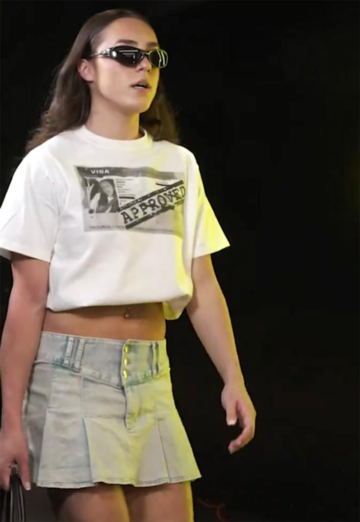 Seattle Storm rookie guard Nika Mühl arrives for a game against the Indiana Fever at Climate Pledge Arena in Seattle on May 22, 2024. 