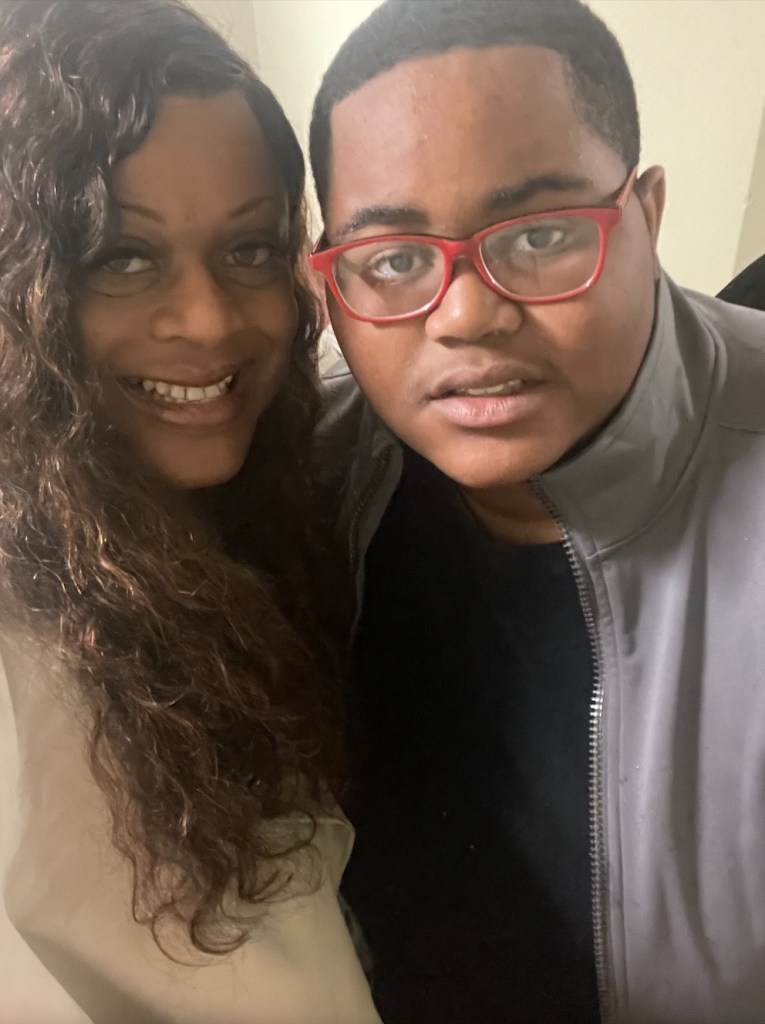 Melissa Arzu with her son Kevin Greenidge