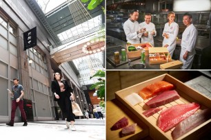 Omakase Room by Shin, Blake Lively and Daniel Boulud and sushi dish