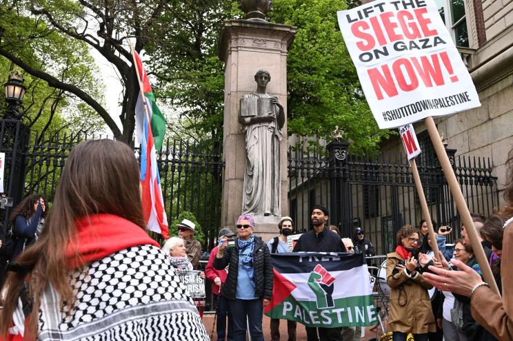 Columbia University pro-Palestine students have spent the night in Hamilton Hall on the campus after barricading themselves overnight inside Hamilton.