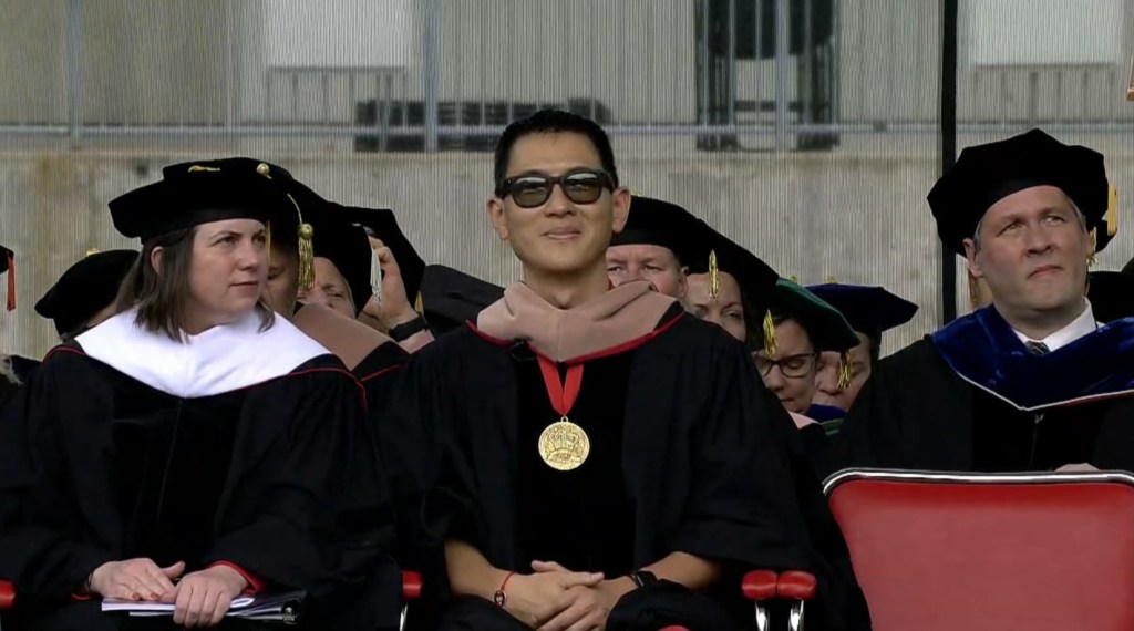 Chris Pan defended his Ohio State University graduation address -- and using ayahuasca to help him write it.