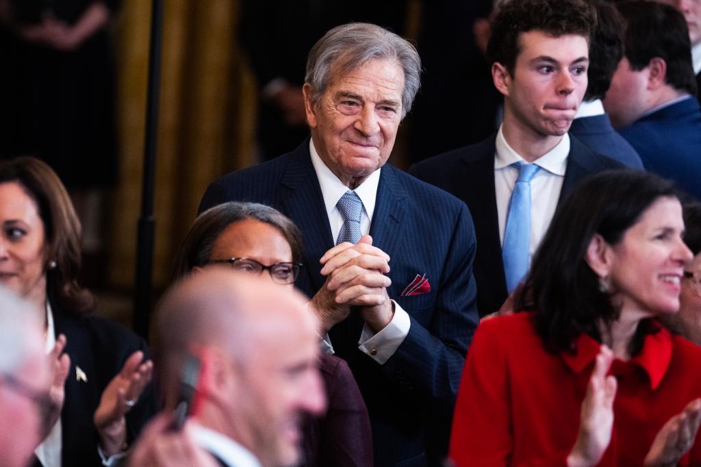 Paul Pelosi attending the Presidential Medal of Freedom ceremony in the East Room of the White House on May 3, 2024, where Nancy Pelosi was a recipient