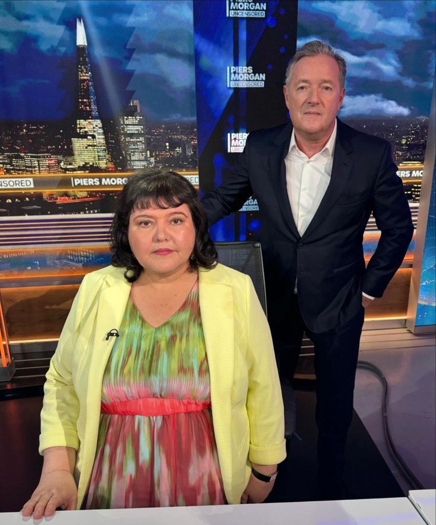 Piers Morgan sat down for an interview with Fiona Harvey.