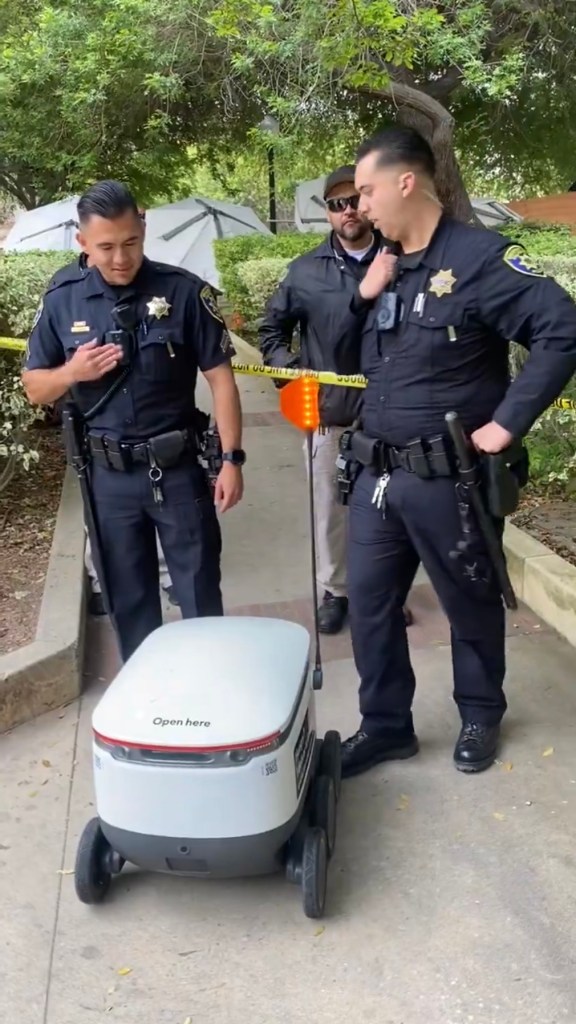 police stopping robot