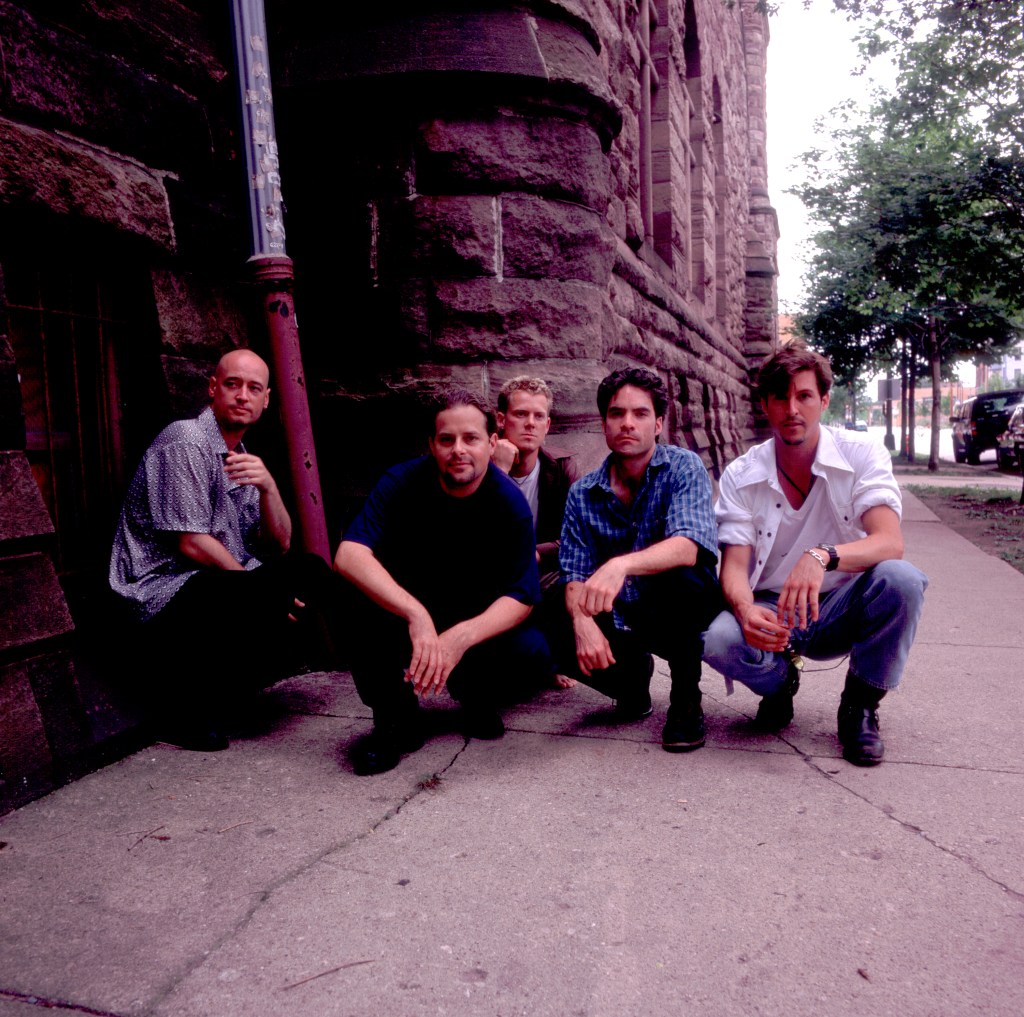 Jimmy Stafford (left) Rob Hotchkiss, Scott Underwood, Patrick Monahan, and Charlie Colin in 1998. 