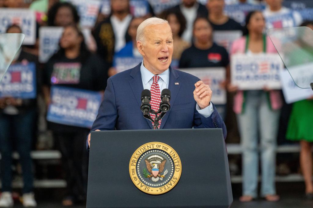 President Biden accused former President Donald Trump of being racist during a campaign event at Girard College in Philadelphia on May 29, 2024.