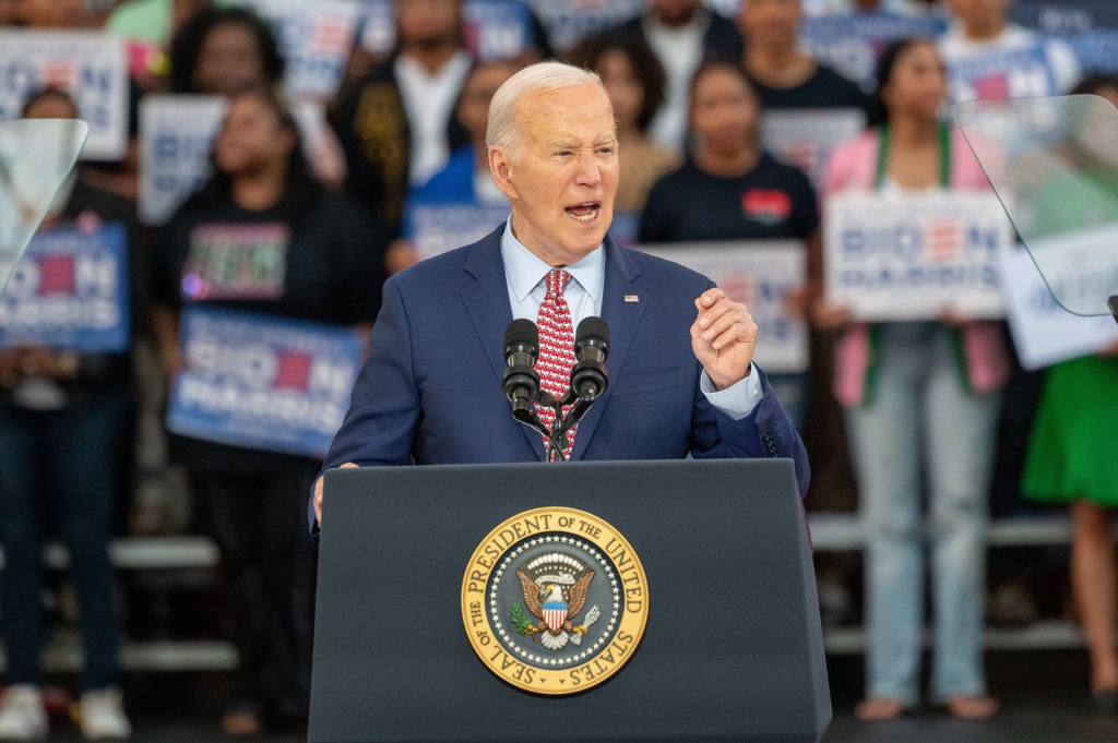 President Biden accused former President Donald Trump of being racist during a campaign event at Girard College in Philadelphia on May 29, 2024.