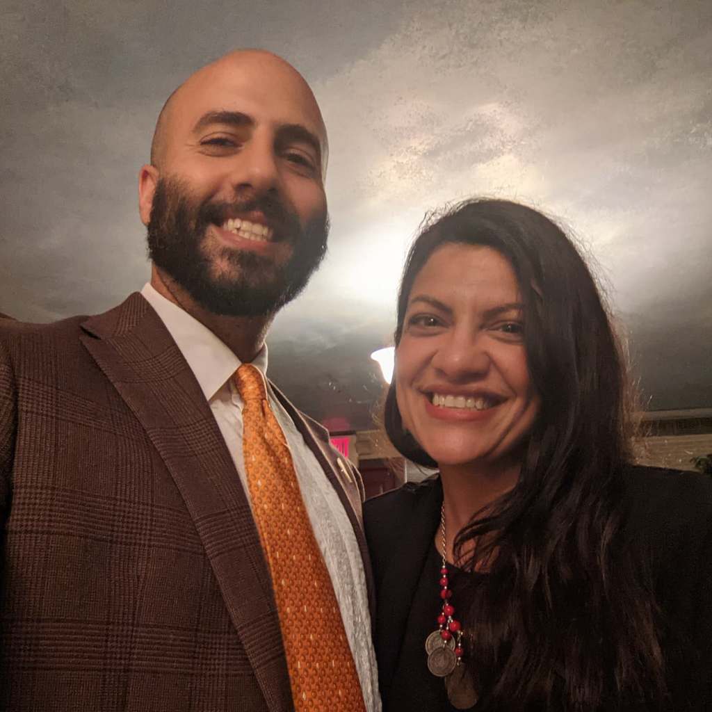A selfie Saadeh shared of himself with controversial Rep. Rashida Tlaib.