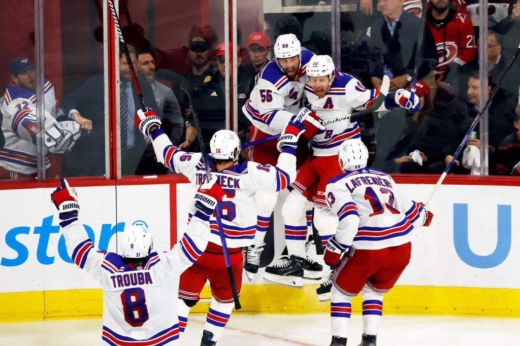 The Rangers need just one more win to clinch their second-round series against the Hurricanes.