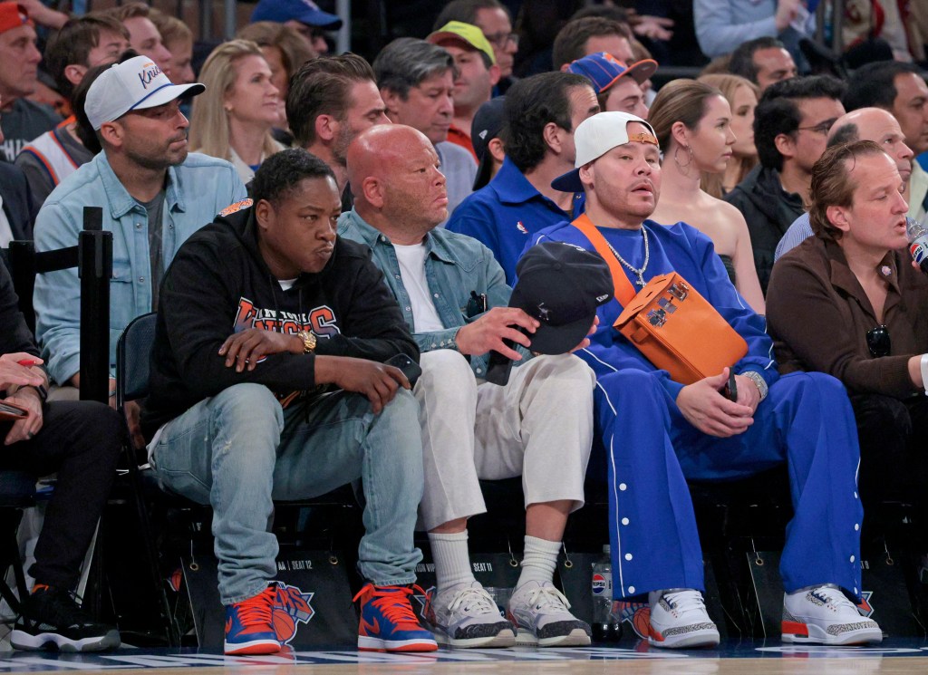 Rappers Jadakiss (l.) and Fat Joe (r.) courtside for Game 7.