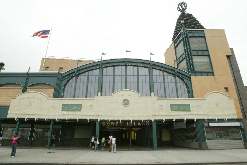 The new Coney Island subway terminal on Surf Ave. at Stillwell Ave. in Brooklyn.