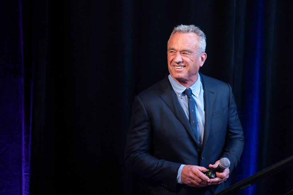 Robert F. Kennedy Jr. attends a press conference in New York, U.S., May 1, 2024.