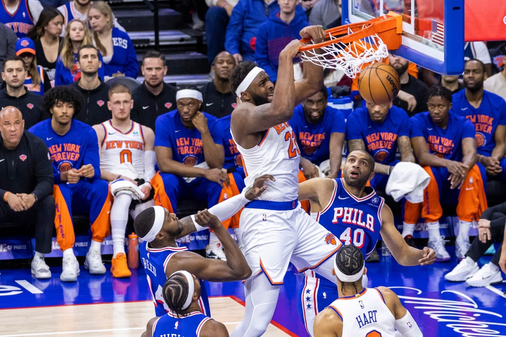 Mitchell Robinson missed one game during the Knicks' first-round series.