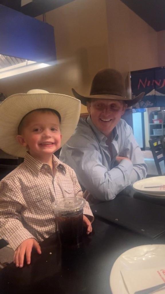 Levi Wright, 4, and his father Spencer Wright, 33