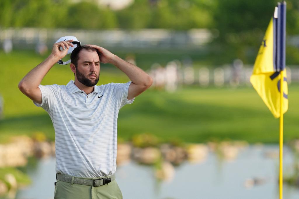 Scottie Scheffler during the first round of the PGA Championship.