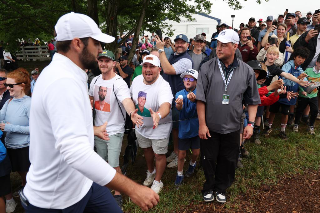 Fans of Scottie Scheffler were seen wearing T-shirts with his mug shot at the PGA Championship on May 17, 2024.