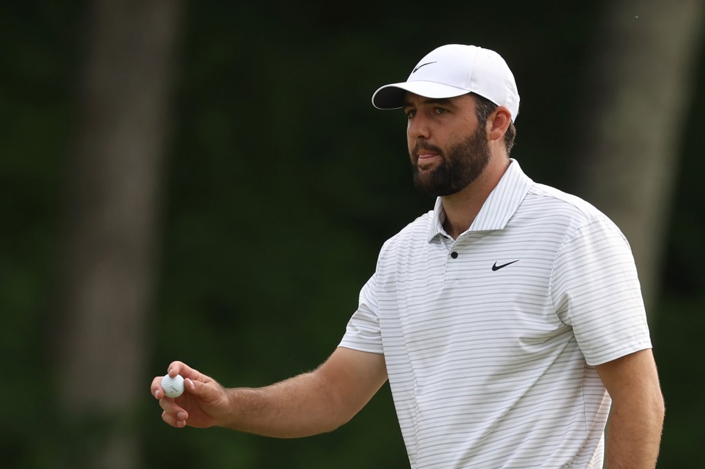 Scottie Scheffler during the opening round of the PGA Championship on May 16, 2024.