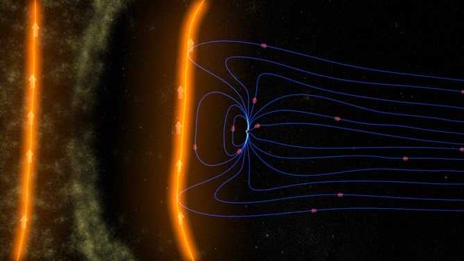 The solar emissions will strike the Earth's magnetic field and extend the northern lights.