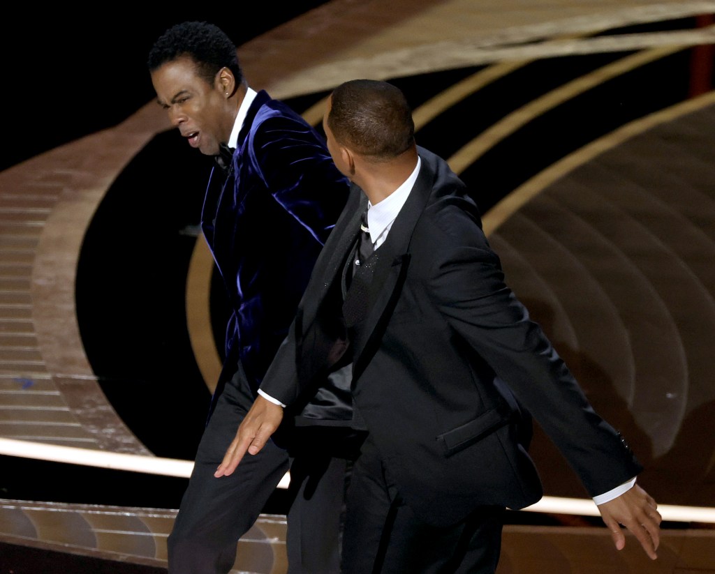 Will Smith smacking Chris Rock at the Oscars