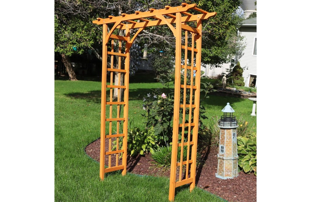 Sharleen 57.25'' W x 20.5'' D Solid Wood Arbor in Sac
