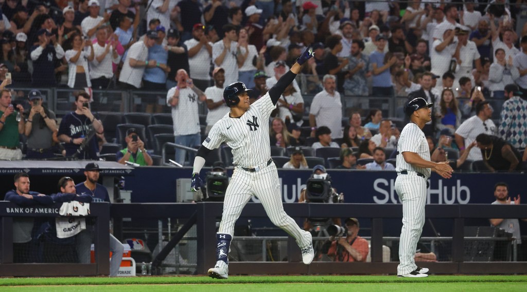 Juan Soto (22) solo home run during the sixth inning against the Seattle Mariners on Wednesday, May 22, 2024.