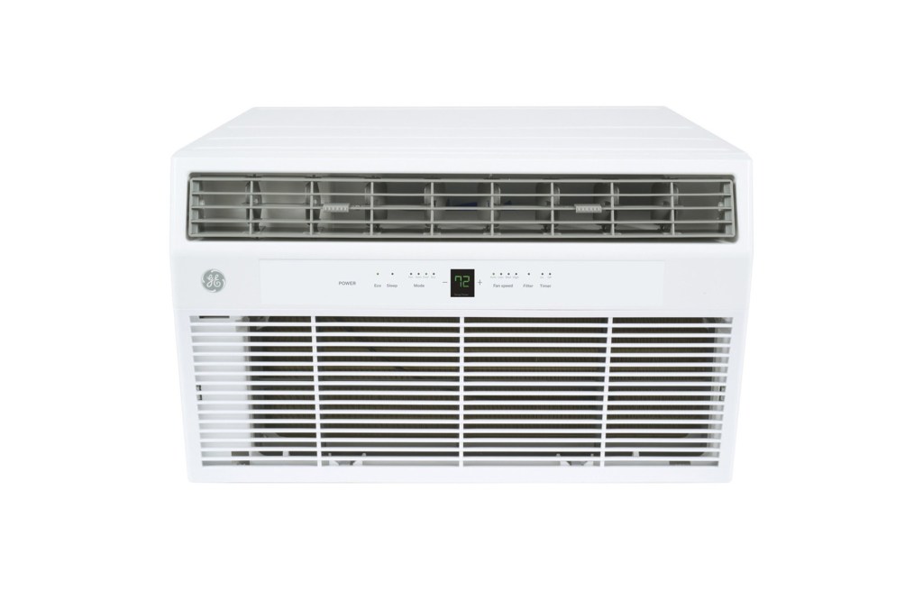 GE 10,000 BTU Through-the-Wall Air Conditioner with 3 Fan Speeds, Sleep Mode & Remote Control - White
