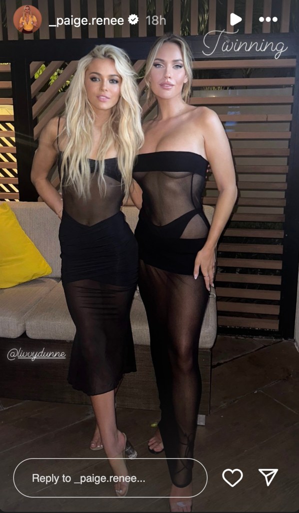 Olivia Dunne and Paige Spiranac are "twinning" at a Sports Illustrated Swimsuit launch event over the weekend.