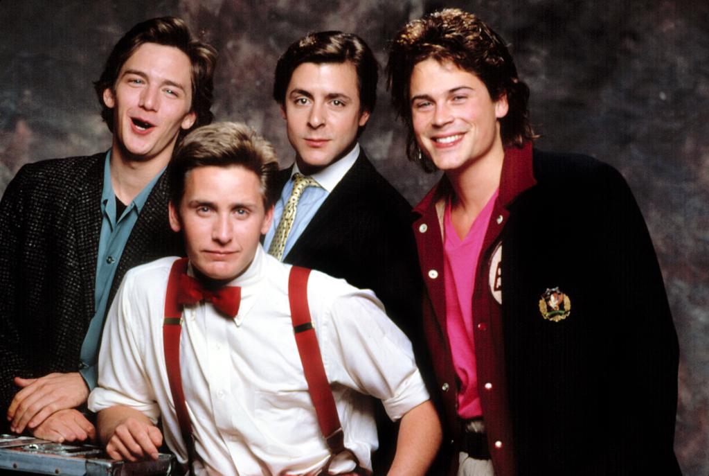 Andrew McCarthy, Emilio Estevez, Judd Nelson and Rob Lowe in 1985. 