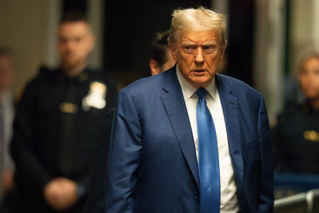 Republican presidential candidate, former U.S. President Donald Trump attends trial at Manhattan Criminal Court May 20th 2024 in New York City.