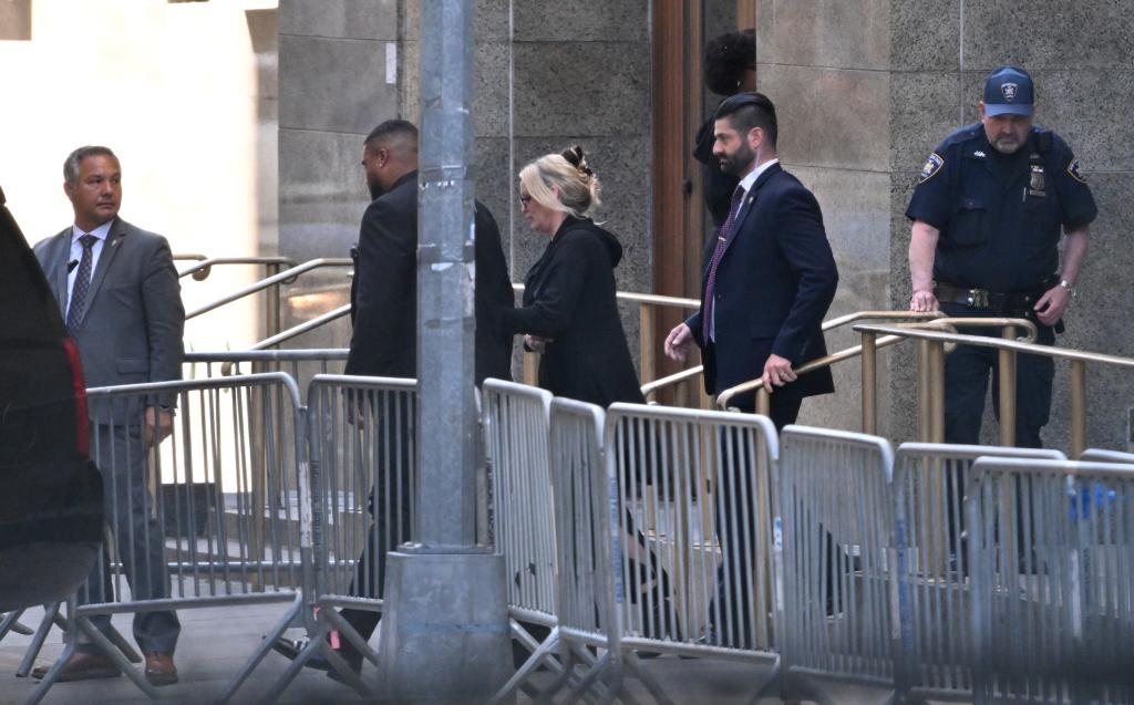 Daniels leaving court after testifying on May 7, 2024.