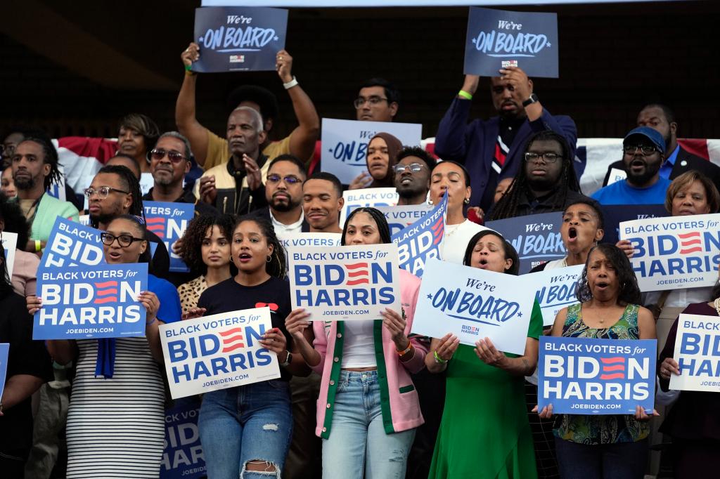 Biden supporters cheering  during the president's Philadelphia speech.