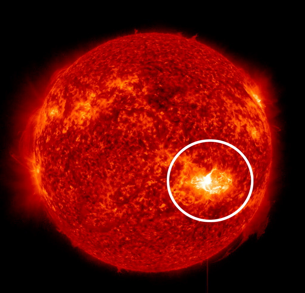 Solar eruptions have sent five waves of energy flying to the Earth.