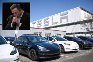 Tesla CEO Elon Musk and Tesla cars