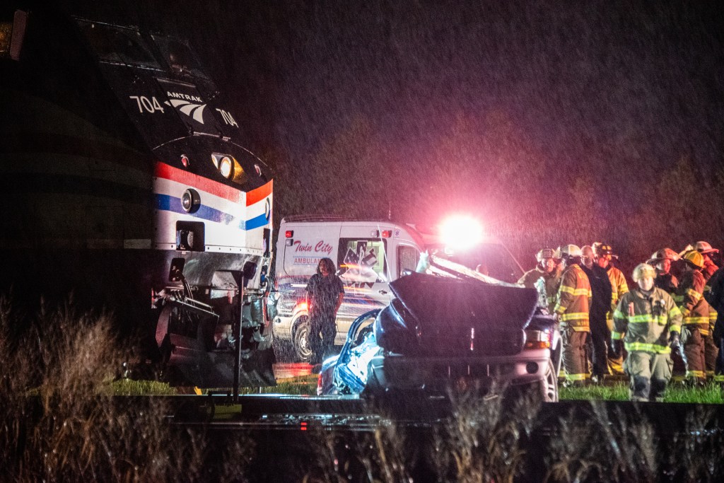 Three people are dead after an Amtrak train collided with a Dodge truck in upstate NY.