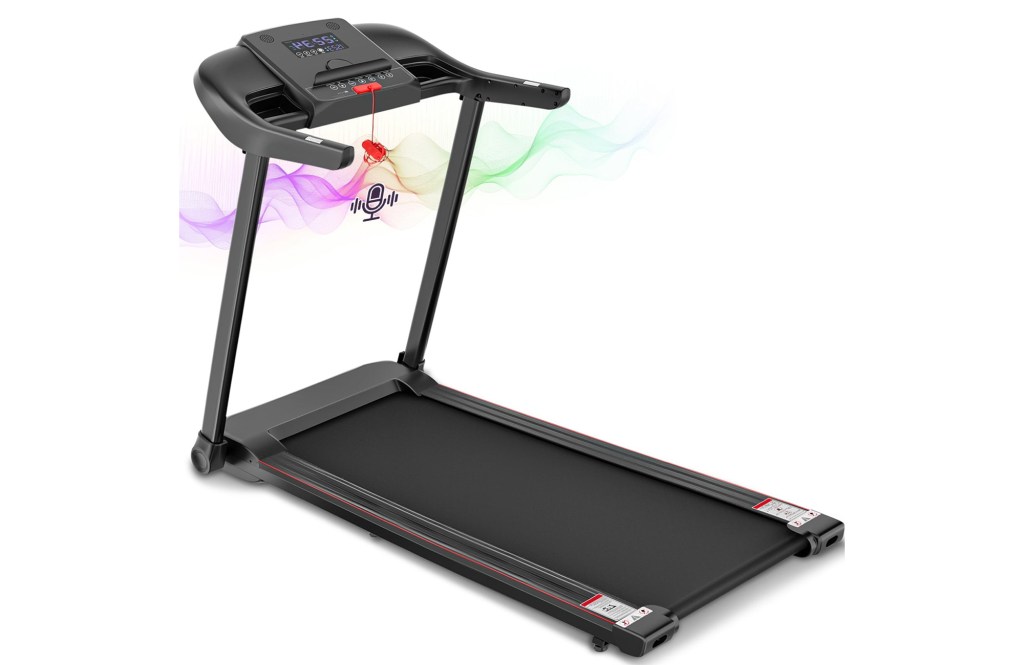 Treadmill with Folding Electric Treadmill Bluetooth Voice Control Exercise Treadmill for Home Office Speed Range of 0.5-7.5 mph