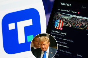 Donald trump and Truth Social app