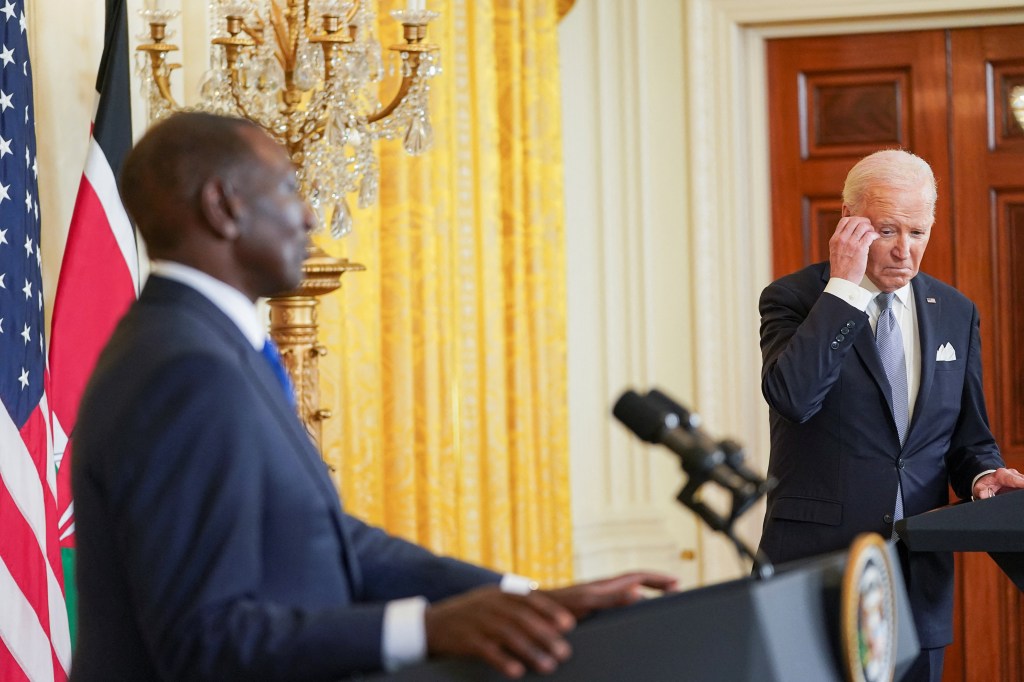 President Joe Biden and Kenyan President William Ruto hold a joint press conference, at the White House, in Washington, U.S., May 23, 2024.
