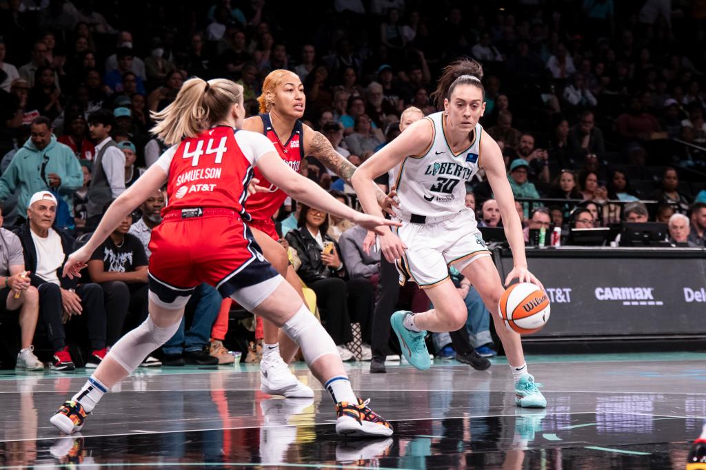 Breanna Stewart #30 of the New York Liberty