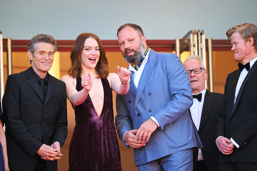 The "Kinds Of Kindness" Red Carpet at the 77th annual Cannes Film Festival at Palais des Festivals on May 17, 2024 in Cannes, France.