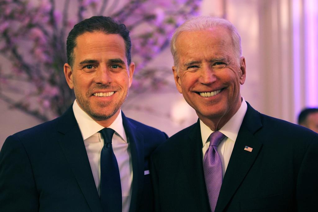 World Food Program USA Board Chairman Hunter Biden and U.S. Vice President Joe Biden smiling at the Annual McGovern-Dole Leadership Award Ceremony.