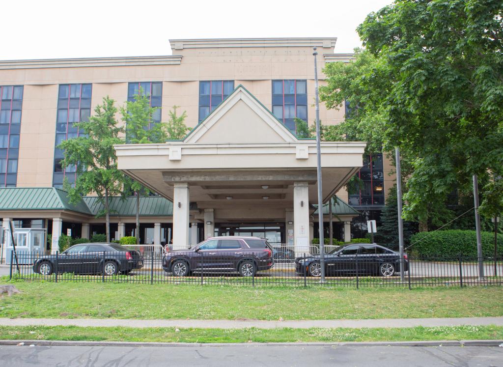 90-10 Ditmars Boulevard in Astoria, NY migrant shelter.