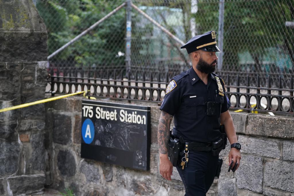 The 40-year-old victim was attacked at the turnstiles of the 175th Street and Fort Washington Avenue station in Washington Heights just before 6 p.m., the NYPD said.
